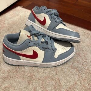 Womens Air Jordan 1 Low Blue Whisper Sneakers